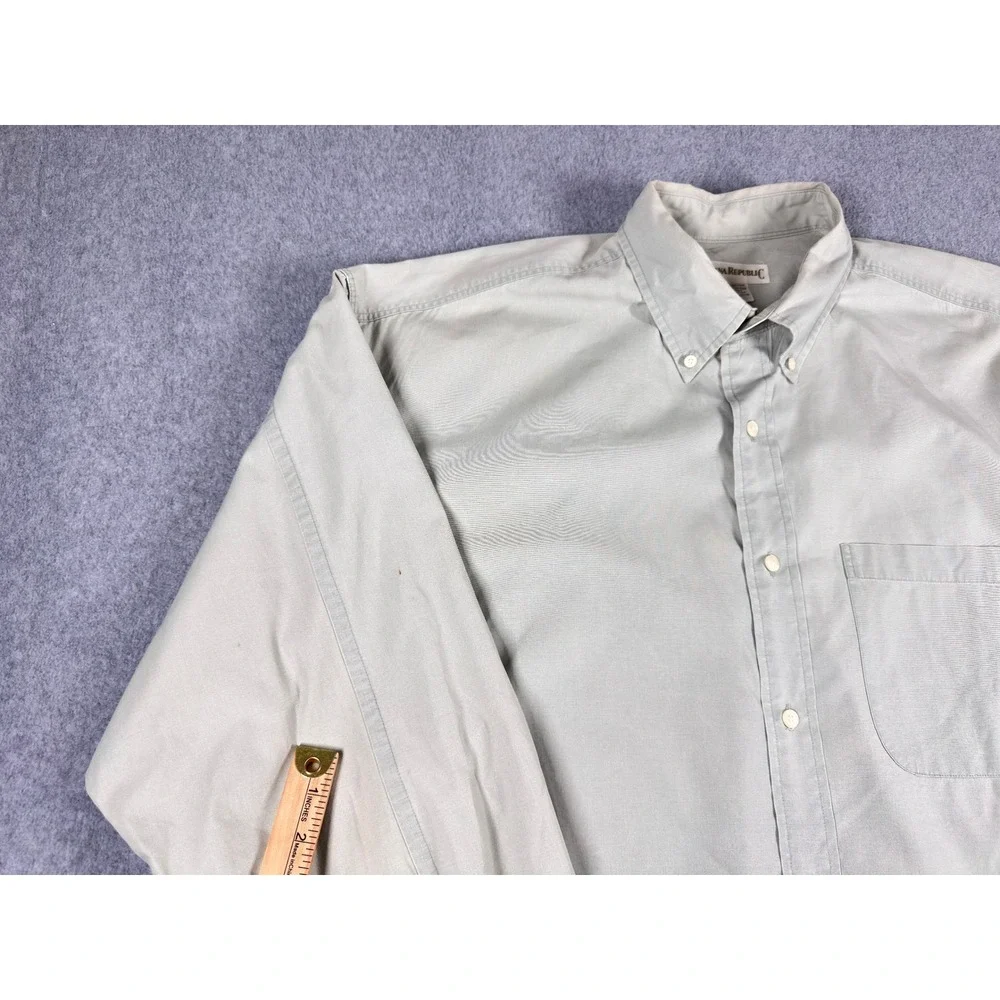 Vintage Banana Republic Button Down Shirt XL Sage Green‎ Long Sleeve Classic